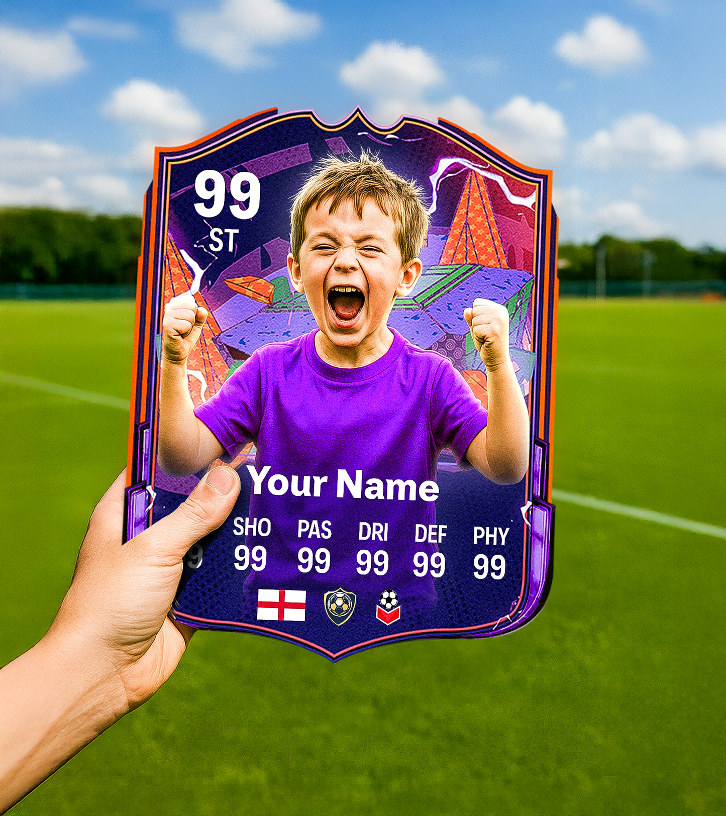Hero Printed Football Card