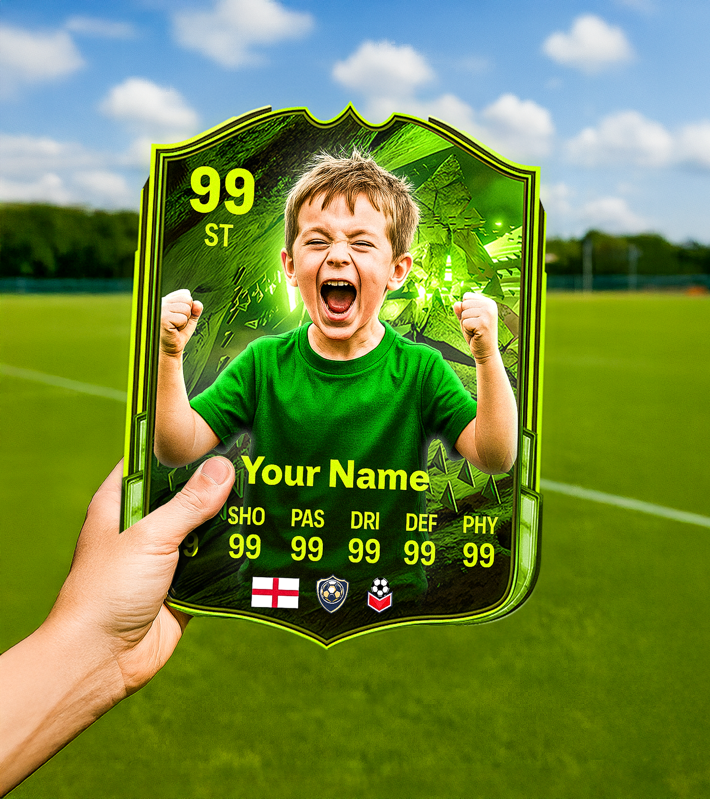 Neon Ninjas Printed Football Card