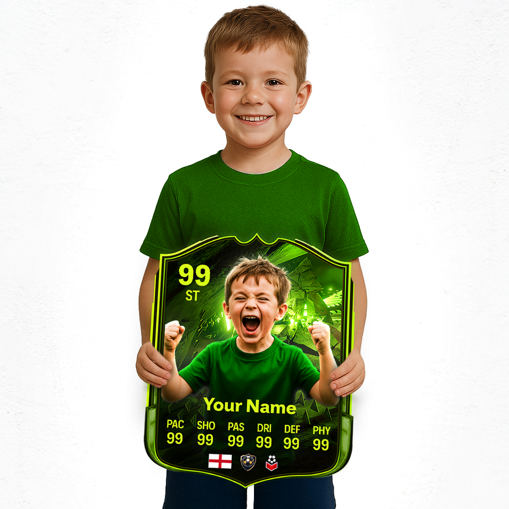 Neon Ninjas Printed Football Card
