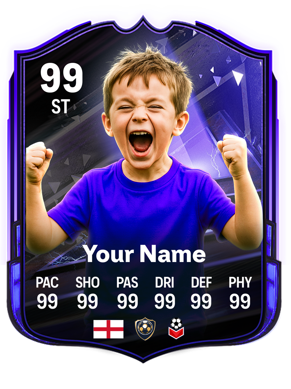 Cosmic Breakers Printed Football Card