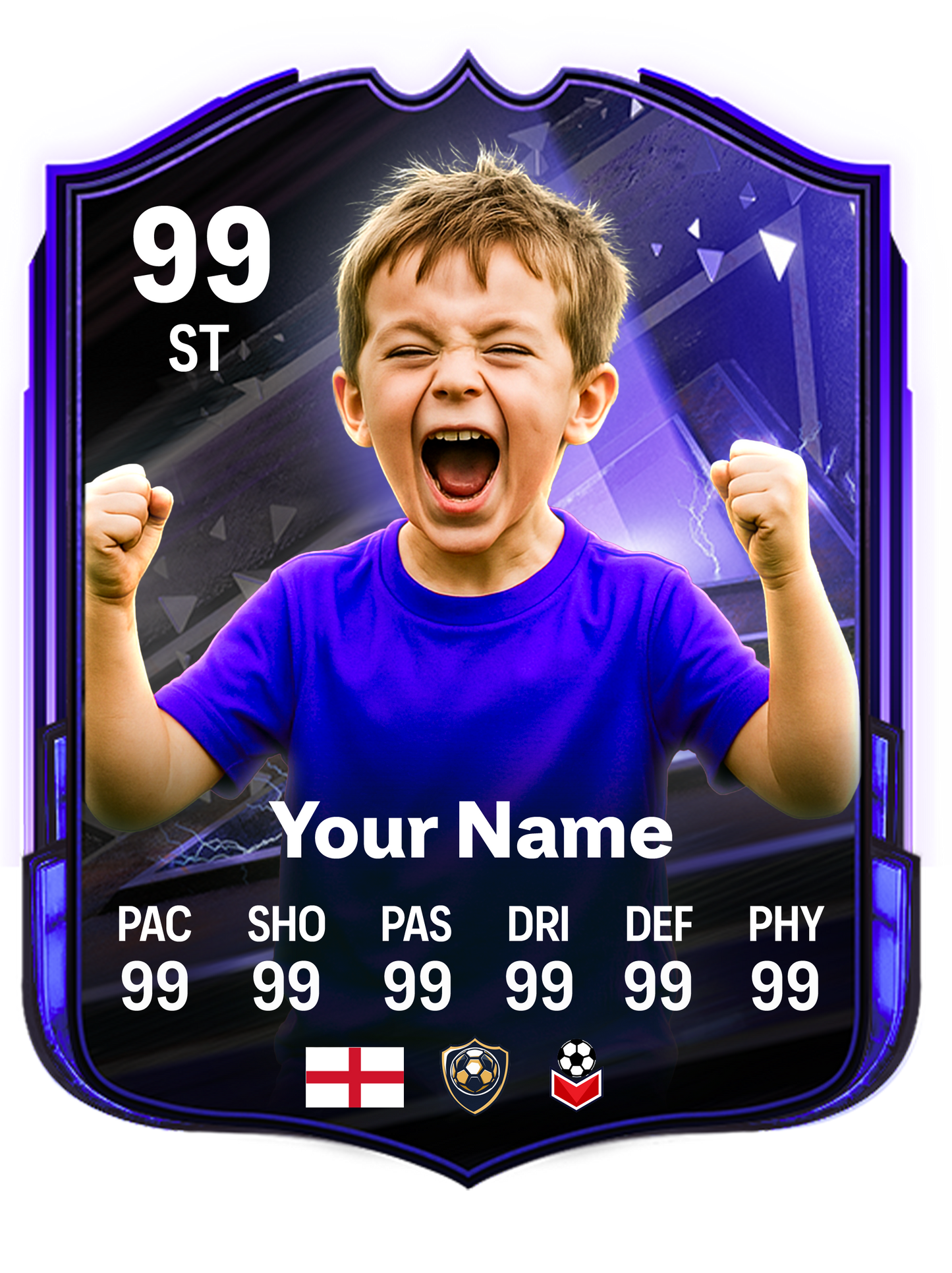 Cosmic Breakers Printed Football Card