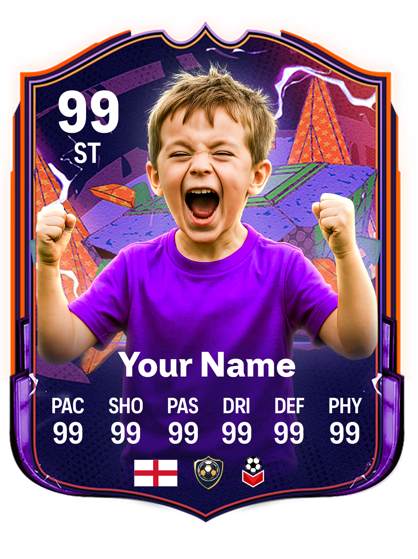 Hero Printed Football Card