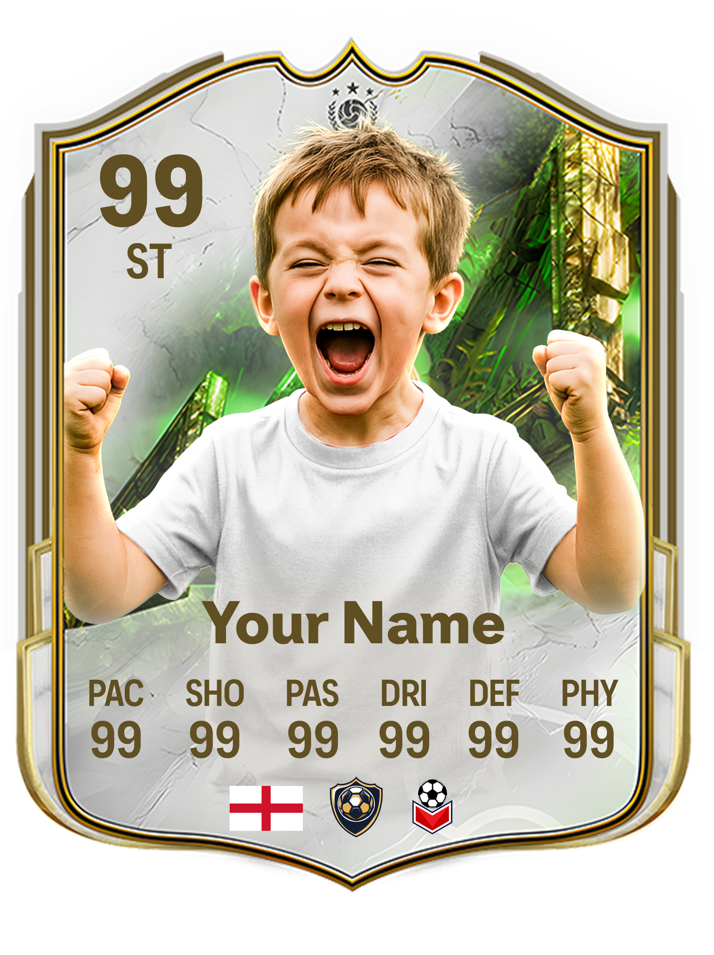 Uncharted Roots Icon Printed Football Card