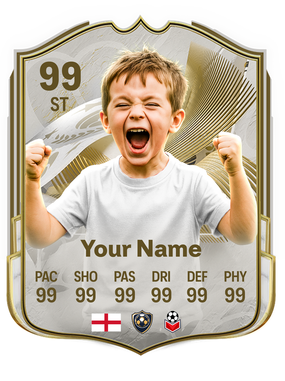 Icon Printed Football Card