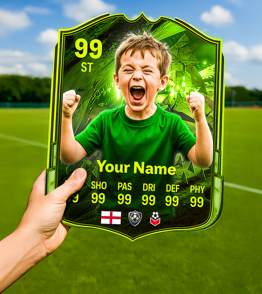 Neon Ninjas Printed Football Card