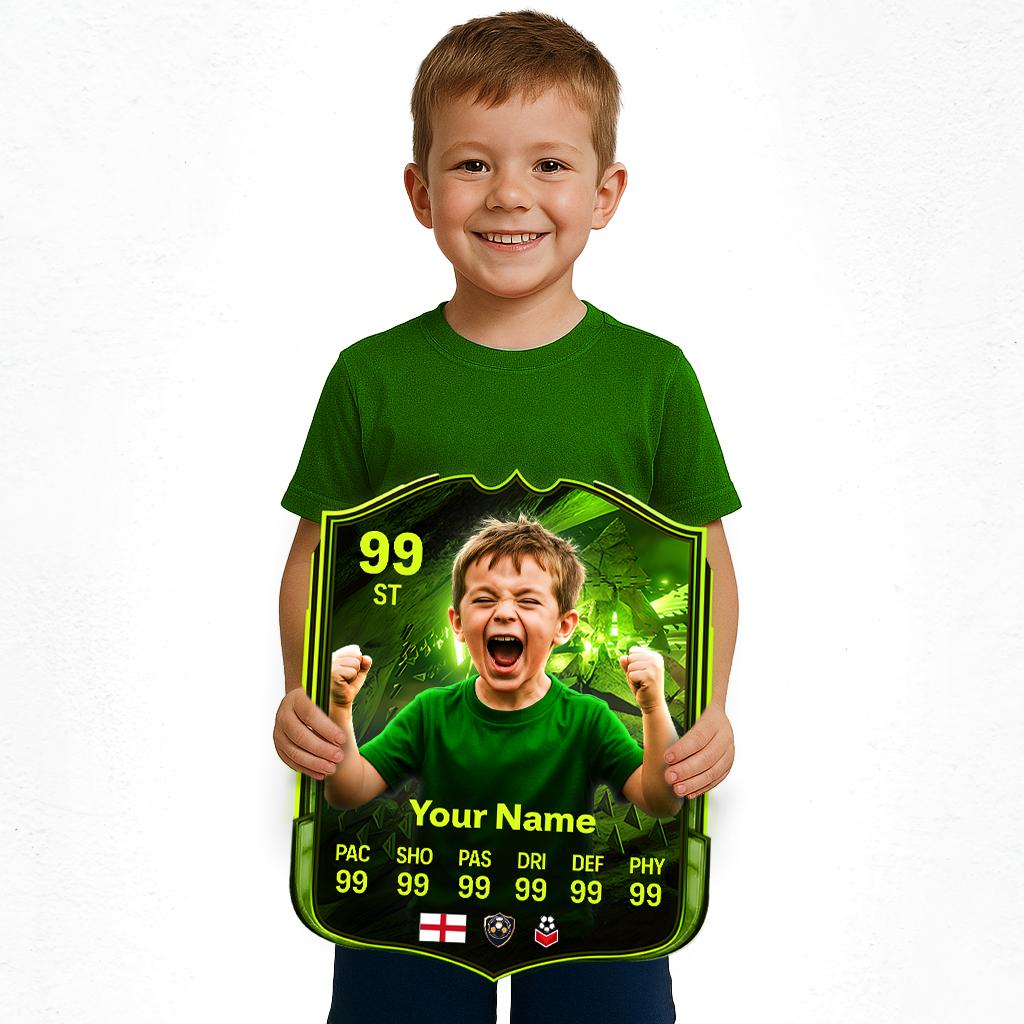 Neon Ninjas Printed Football Card