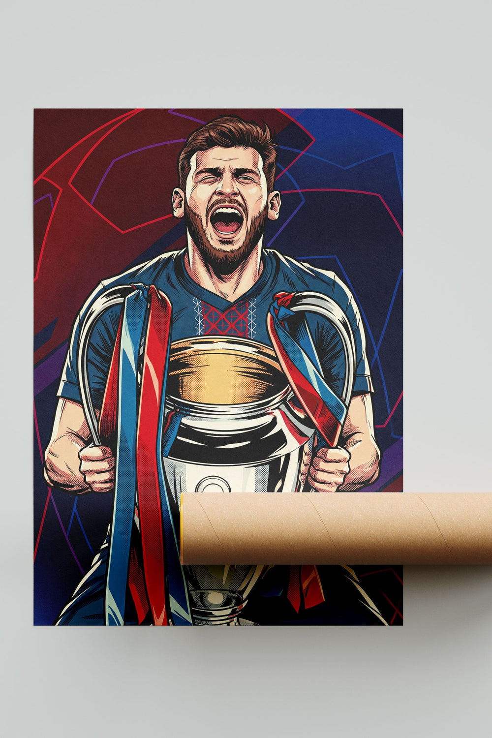 Kvara UCL Champions Poster