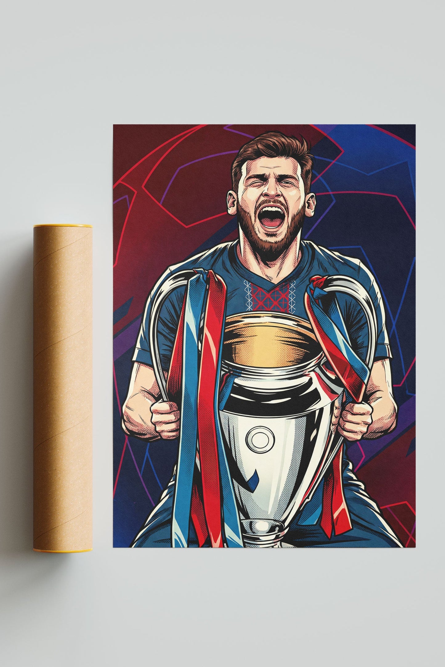 Kvara UCL Champions Poster